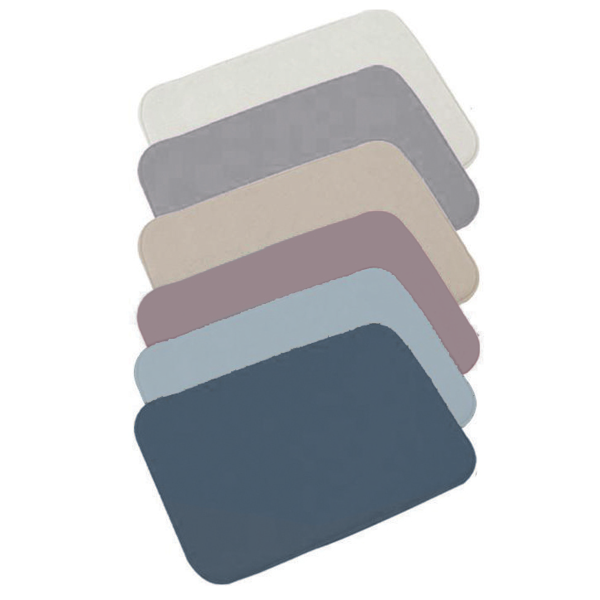 Lot de 2 tapis de bain en mousse à mémoire de forme avec support antidérapant