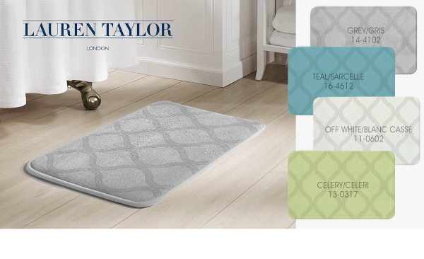 Tapis de bain Bloom en mousse à mémoire de forme matelassée avec dos antidérapant