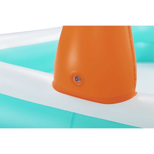 Bestway® Piscine familiale gonflable avec panier de basket ''Dunk n’ Splash™'' 2,51 m x 1,68 m x 1,02 m