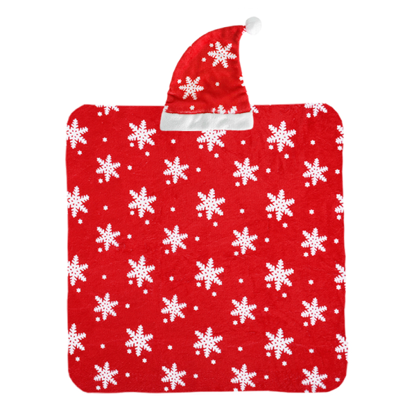 Xmas Blanket & Hat Set Red