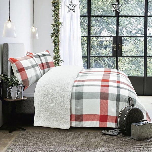 Bellevue | Rustic Cabin - Ensemble de douillette en molleton revers en sherpa 3 pièces