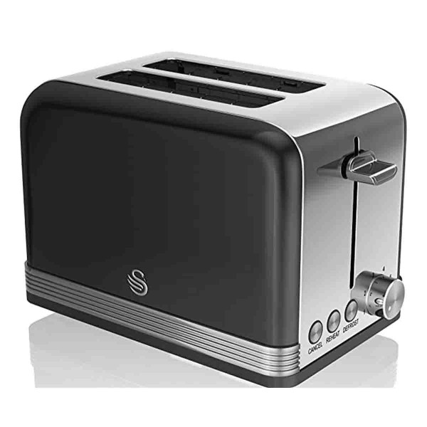 Grille-pain 2 tranches Swan Retro Noir