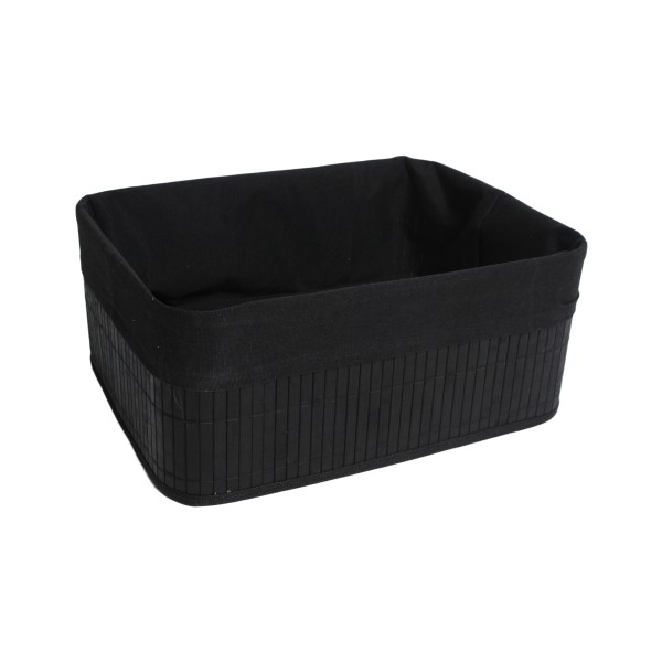Storage Basket Black Bamboo