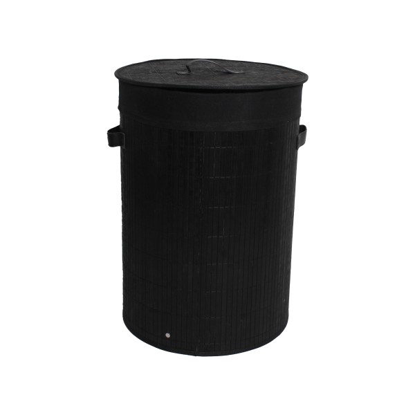 Laundry Basket Black 35x50 Bamboo