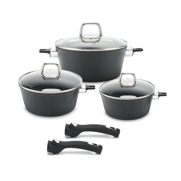 Massimo | Batterie de cuisine 12 pièces - Série Black Rock