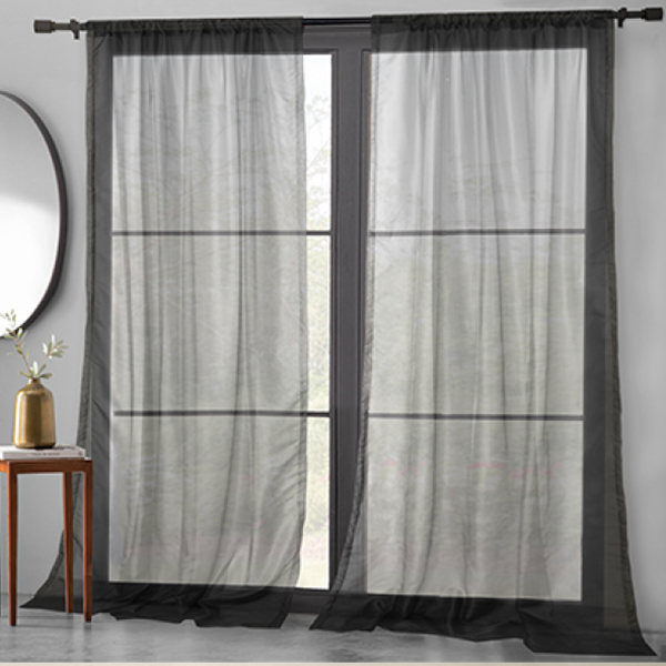 Basic Elegance - 2pk Sheer Pole Top Panel