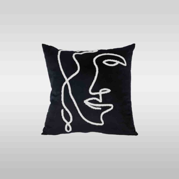 Coussin Face Flocké