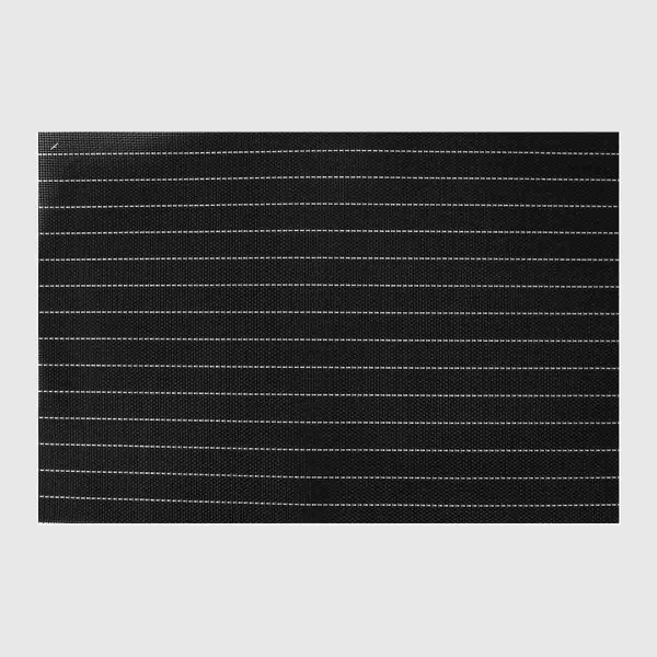 Placemat Pk 4 Blk Stripe Checkered