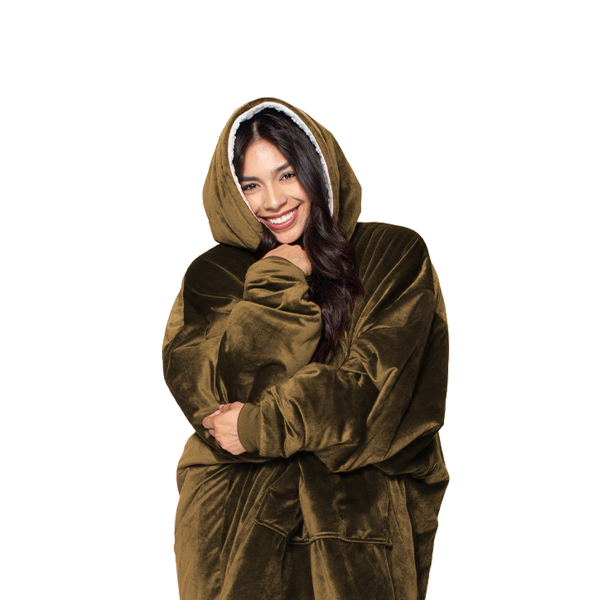 Cozy Velour Hooded Blanket