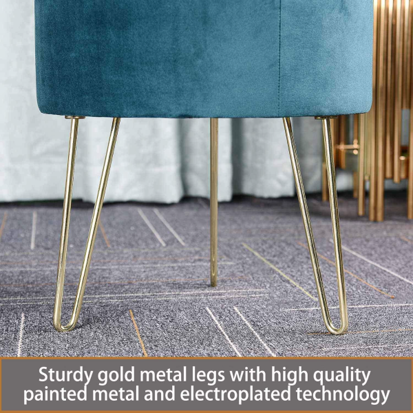 Atelier du Nord - Stool With Storage - Gold Metal Legs