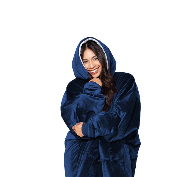 Cozy Velour Hooded Blanket