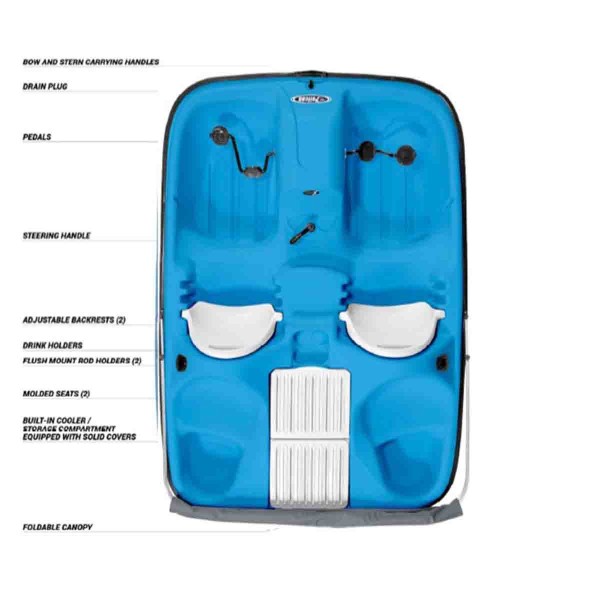 Monaco Dlx Angler Cyan/ Blanc