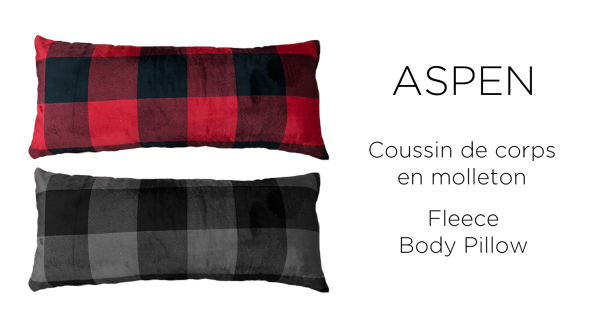 Oreiller de corps Aspen Buffalo Plaid