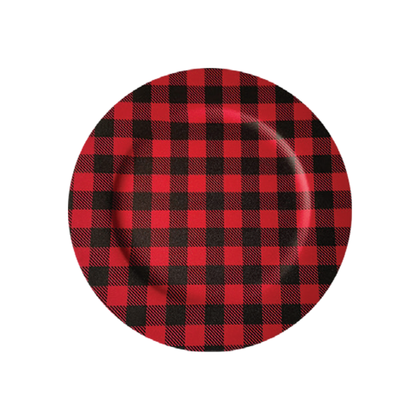 À LA CUISINE - Charger Plate (Buffalo - Plaid - Wood)