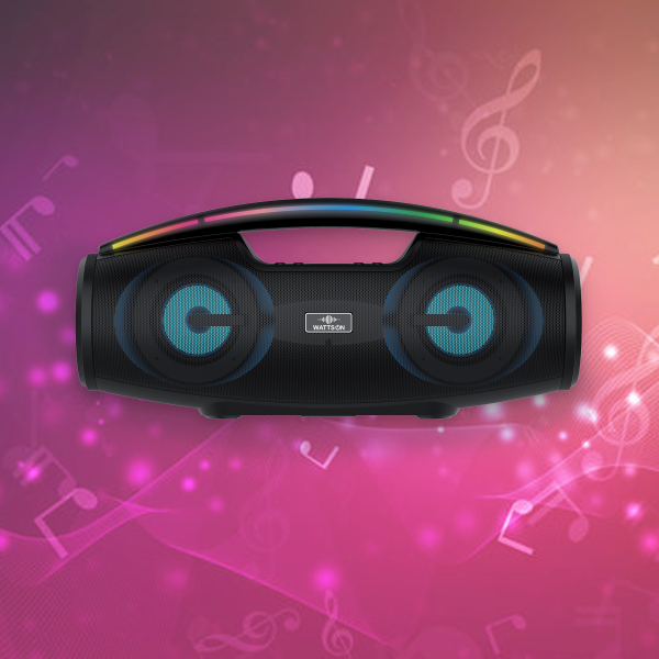 WATTSON- Boombox LED Light Bt5.0 Fm 2*10w