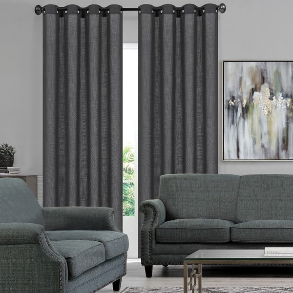 Bordeaux - Faux Linen Grommet Panel