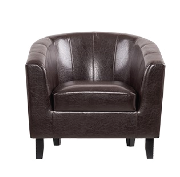 Tub Chair with Wood Frame & Legs