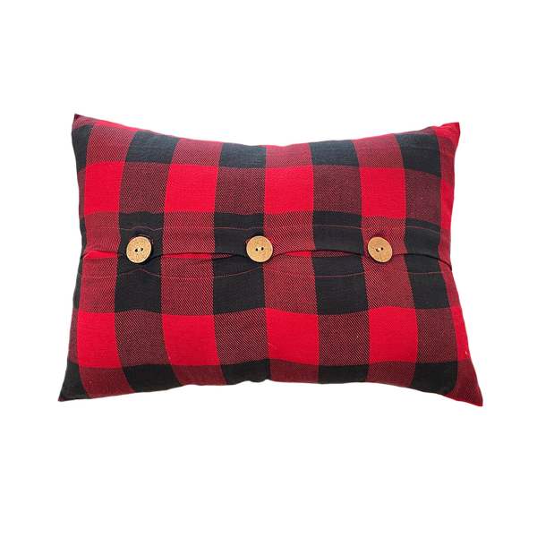 Cushion Lumbar 13x19 Red Buffalo Plaid