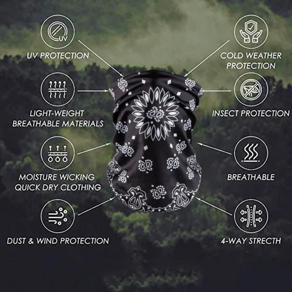 Bandana Face Mask - White Paisley Floral (Available online only)