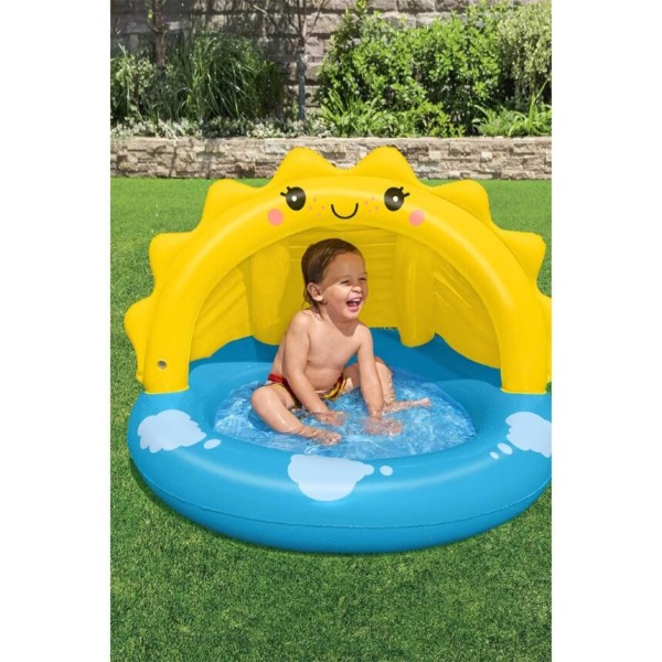 Bestway® Pataugeoire gonflable ombragée ''Sunny Days™'' 1,01 m x 97 cm x 71 cm