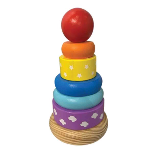 CAKE STACKING TOWER PINEWOOD & MDF