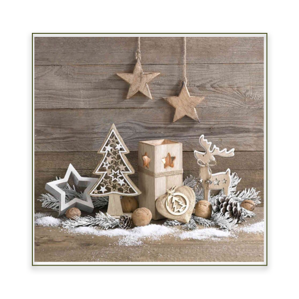 Xmas Canvas 45x45 Candle Led