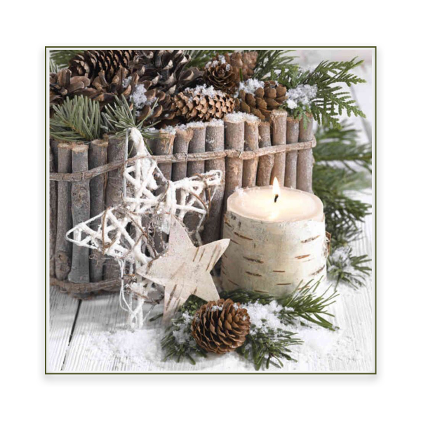 Xmas Canvas 45x45 Candle Led