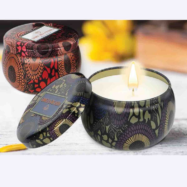 4 Pk Tin Candles Set