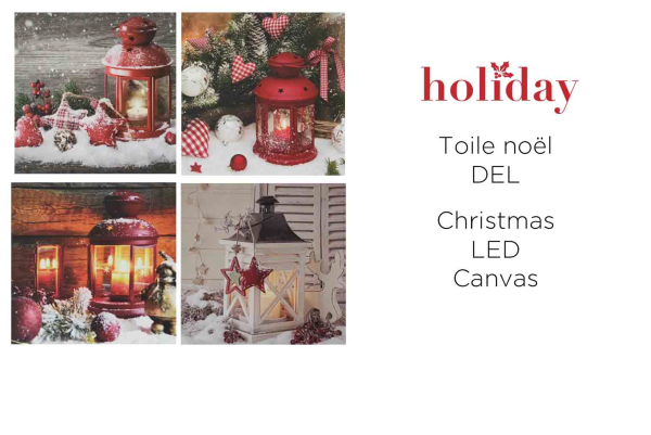 Toile Led Xmas 45x45