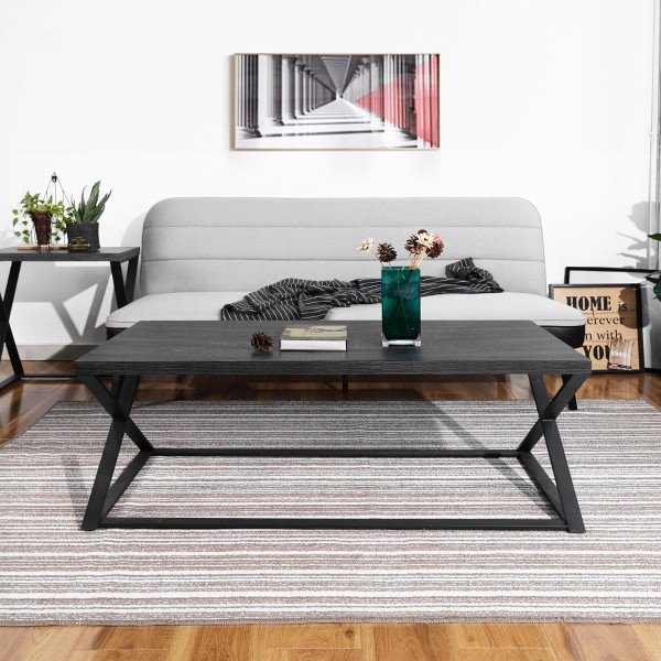 Carvalho | Black Wood Coffee Table (120 x 60 x 43 cm)