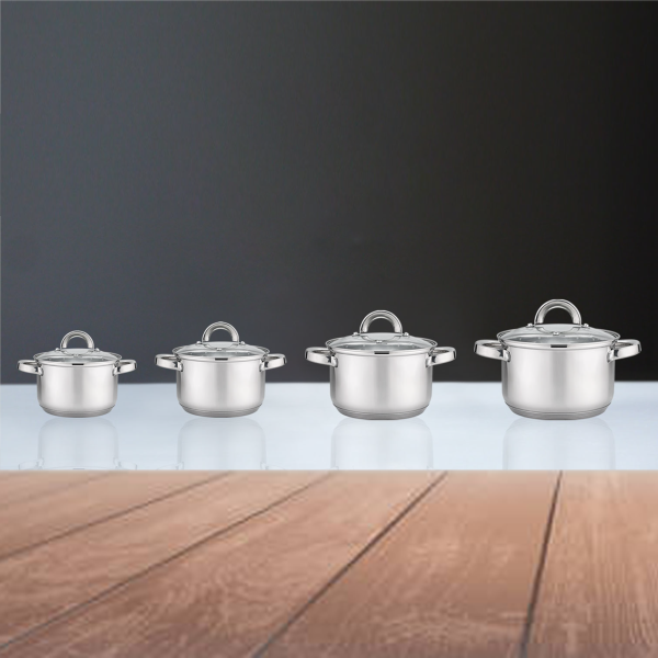 Casserole Massimo en acier inoxydable avec couvercle