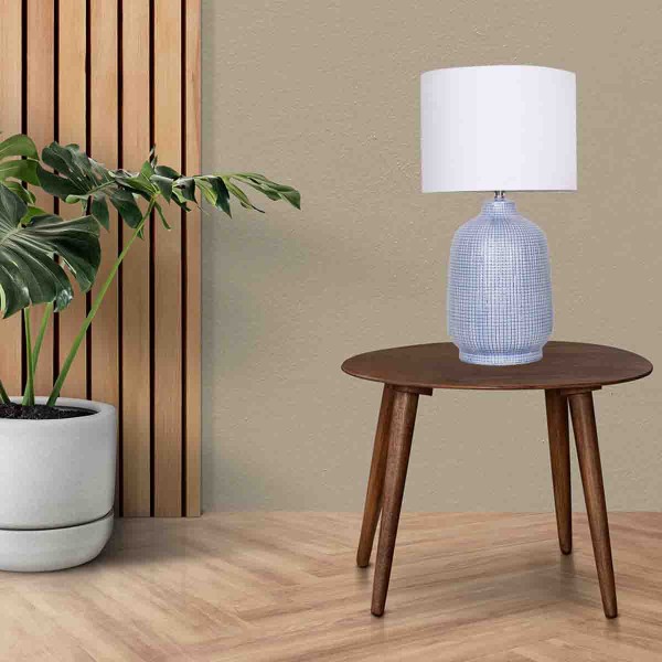 Laurent Taylor - Lampe de table en céramique bleue
