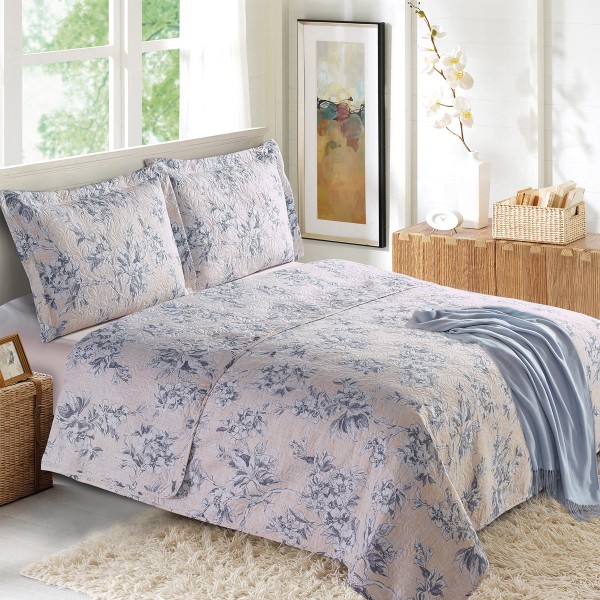 Charlize - Quilt Grey Floral