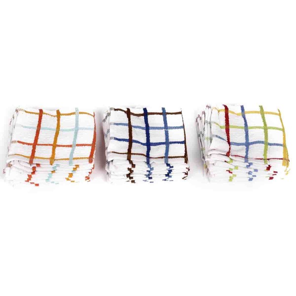 Chiffon à vaisselle 2pk 12x12 Check