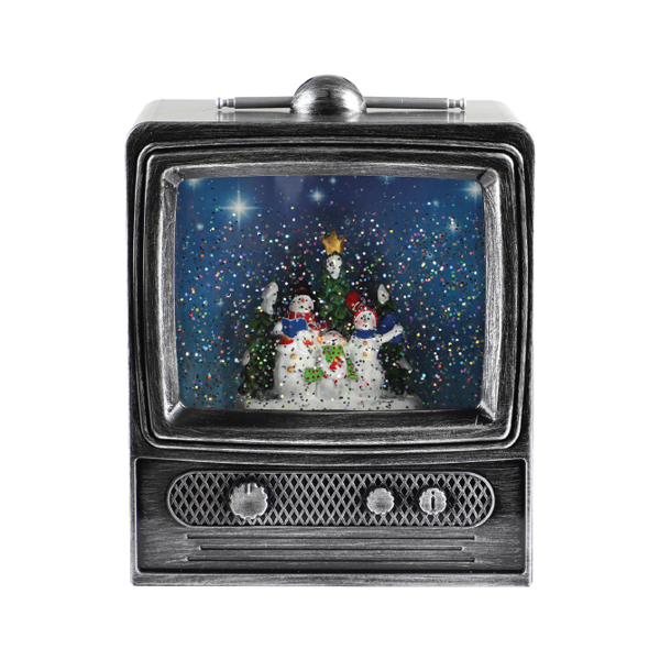 Tv acrylique avec scène de bonhomme de neige