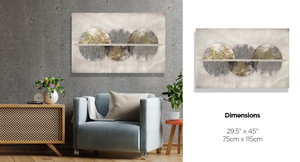 Printed Canvas 75 x 115 cm | 3 Abstract Circles