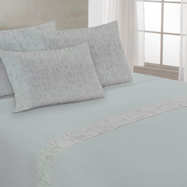 Comfort Sheet Set Printed Microfiber Hem And Pillowcases