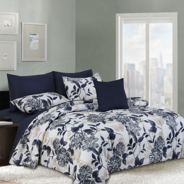 Harlowe - Comforter Navy Floral