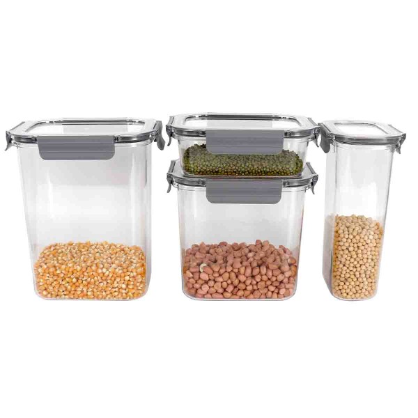 A La Cuisine - 4pcs Airtight Plastic Container Set With Lid