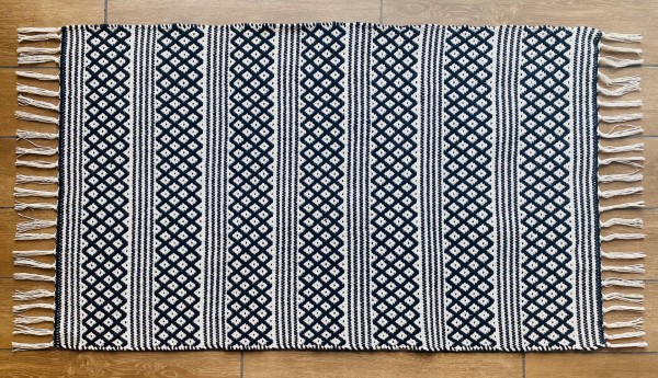 Rug 27x45in Nidra Diamond Stripe Cotton