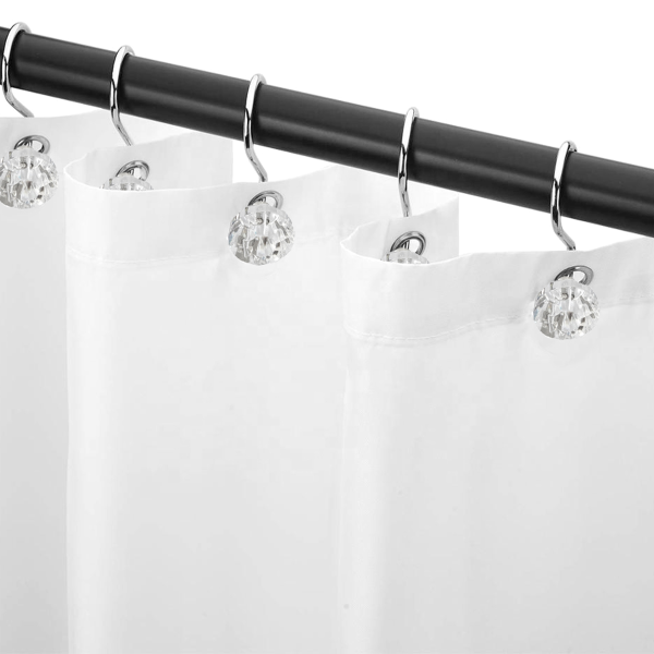 Le Spa - Crochets de douche en métal 12 pièces | Cristal