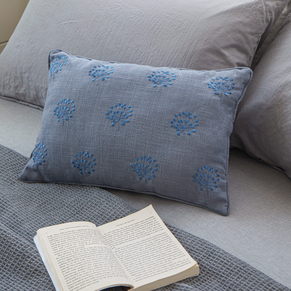 LAUREN TAYLOR - DELPHI FLORAL Cushion Blue