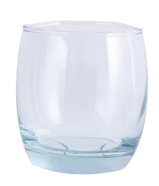 S/6 Glass Blue Bottom Agua 10 Oz