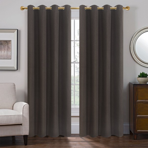 WINDSOR | Panneaux de rideaux à œillets en chenille (Ensemble de 2)