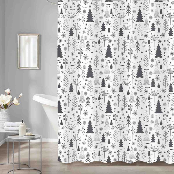 RUSTIC CABIN - Snowtress SHOWER CURTAIN