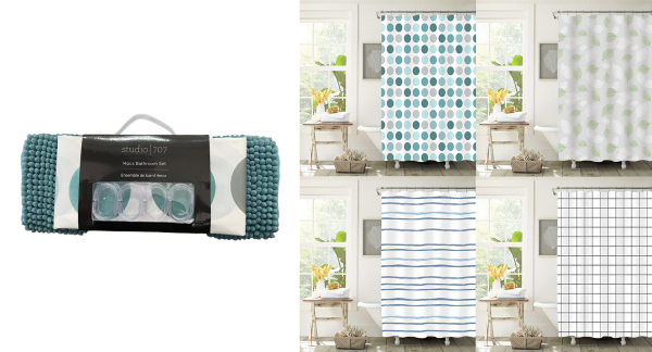 Ensemble de salle de bain imprimé 14 pièces | Motifs assortis