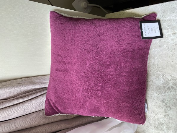 Drake | Coussin en velours inversé sherpa | Couleurs assorties