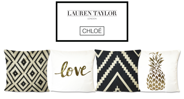 Lauren Taylor - Coussins imprimés assortis de la collection Chloé