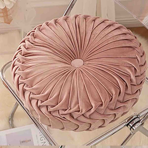 Coussin rond de 16 pouces Velours Asst