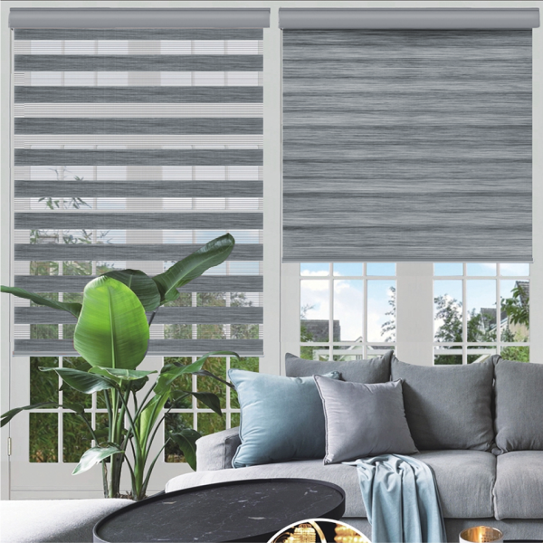 Day & Night Blind Grey ALU Wood Look